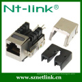 Fabriqué en usine à 90 degrés rj45 STP cat6 keystone jack